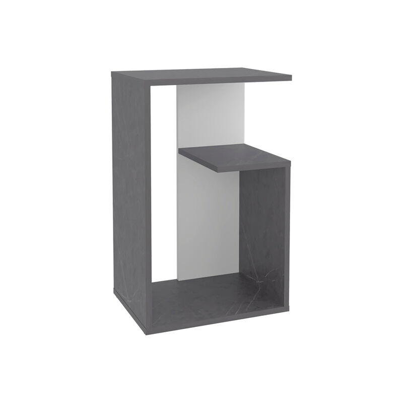 Side Table Sallis, Living Room, Onyx/White