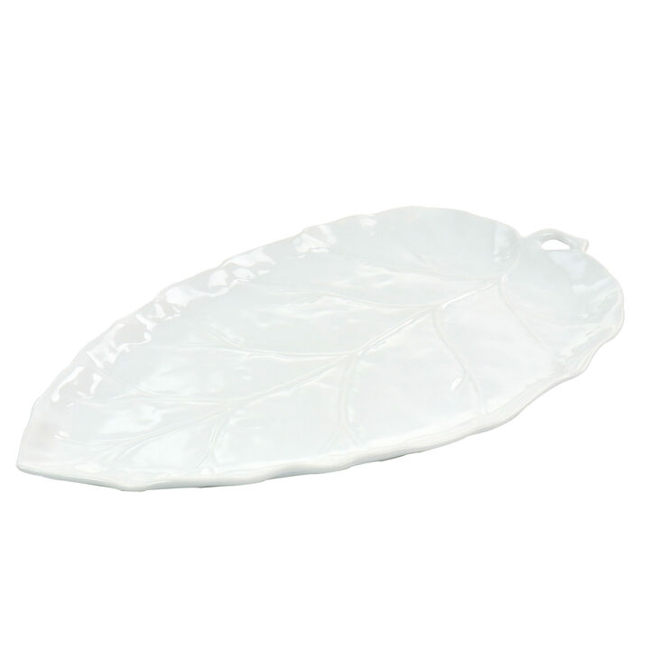 Martha Stewart 19 Inch Fine Ceramic Platter in White