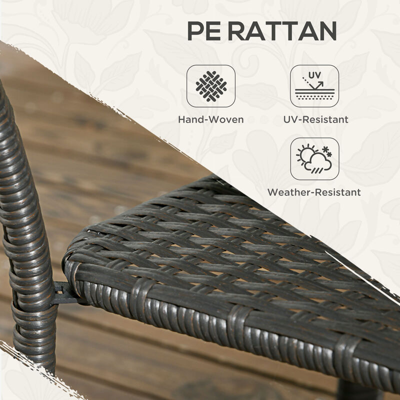 Hivvago Rattan Coffee Table with Composite Top image number 5