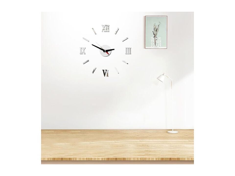 Frameless DIY Acrylic Sticker Wall Clock 74 Inch Silent Modern Living Room Decor