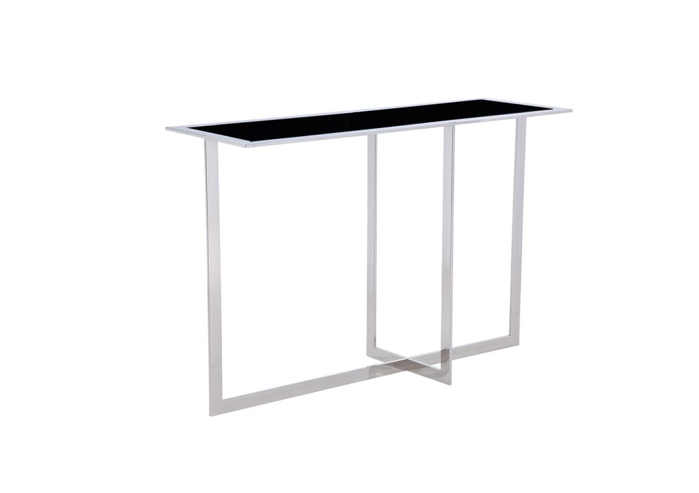 Pasargad Home Luxe Glass & Steel Console Table
