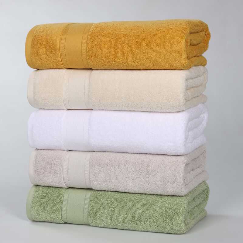 Set of 2 Cotton Medium Weight Bath Sheets for Everyday Bathroom Use image number 1