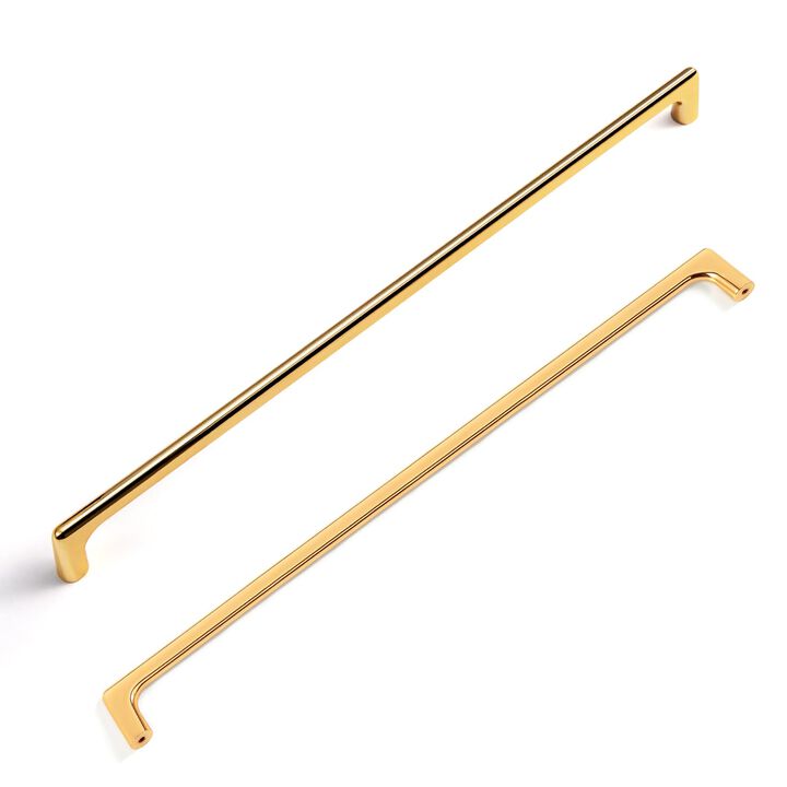 Goo-Ki Polished Gold Cabinet Pull in Modern Style,12.6 Inch(320mm) Hole CenterZinc Alloy Cabinet Handle,2 Pack