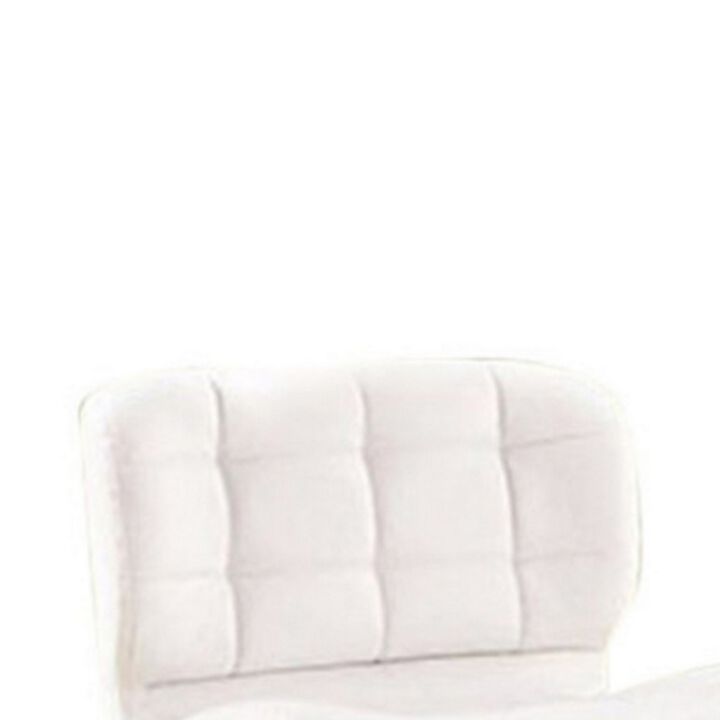 Kori Contemporary Bar Chair, White Finish-Benzara