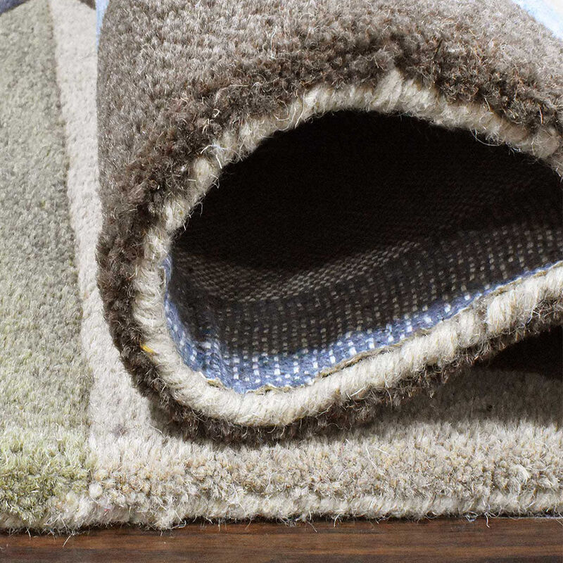 RUGSOTIC CARPETS HAND TUFTED WOOL ECO-FRIENDLY AREA RUGS  - Rectangle Shape, Size, Geometric Modern Design, High Pile Handmade Anti Skid Area Rugs for Living Room, Bed Room (K00548) image number 5