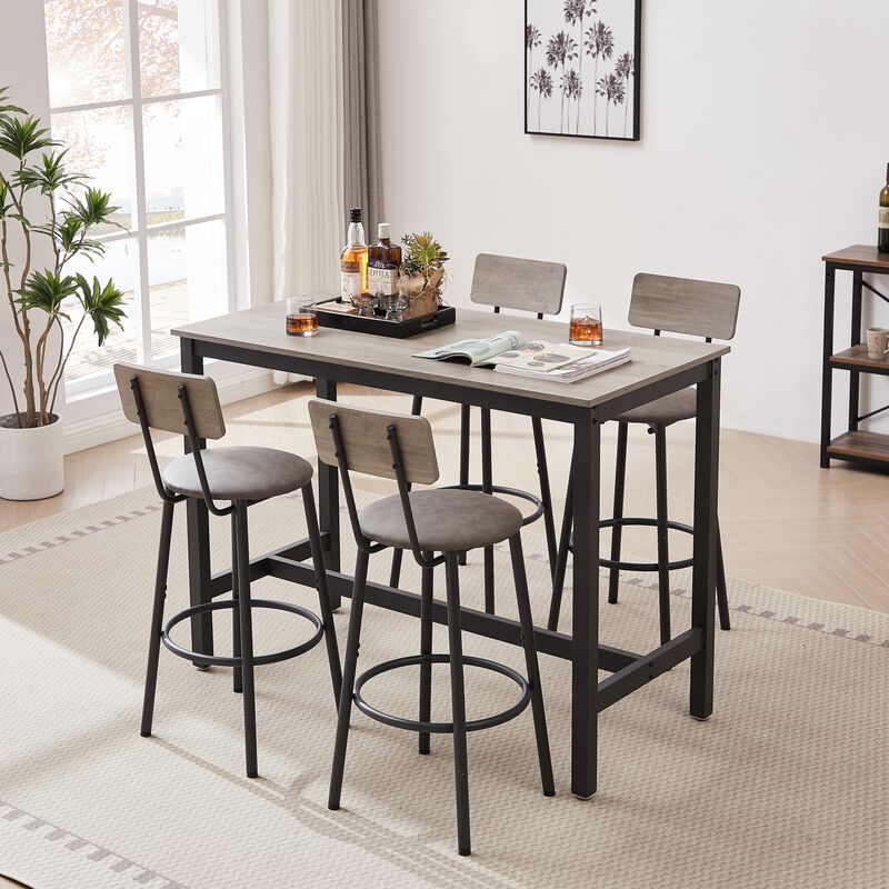 Hakpon Industrial Counter Height Bistro Set image number 2