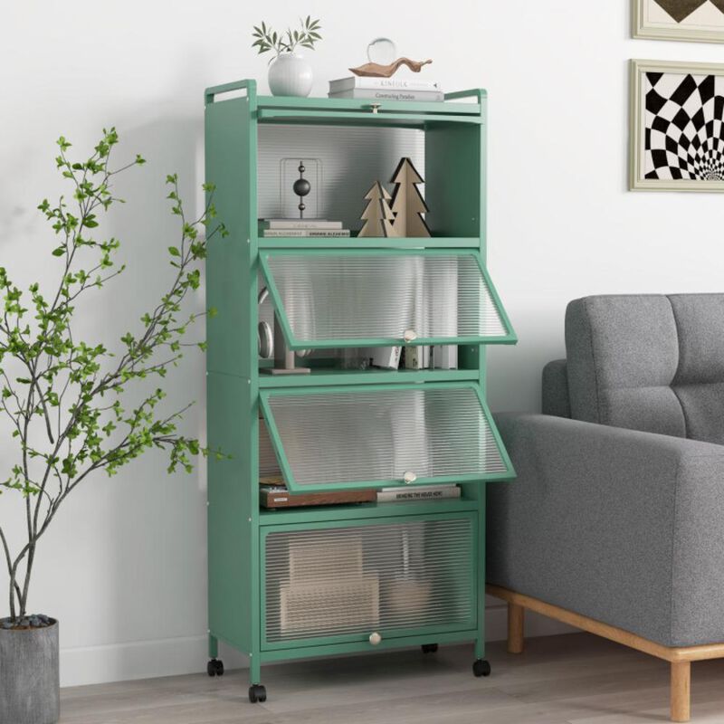 Hivvago 5-Tier Kitchen Baker's Rack with Flip-up PC Doors