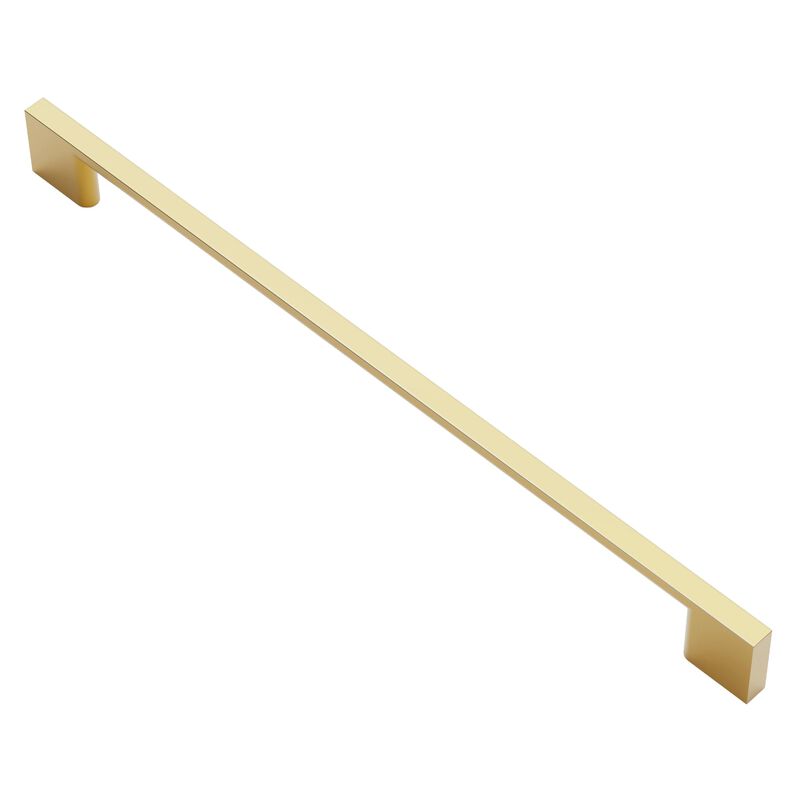 Alzassbg 5 Pack Matt Gold Cabinet Pulls, 10 Inch(256mm) Hole Centers Rectangle Cabinet Handles Kitchen Pulls for Drawers and Cab