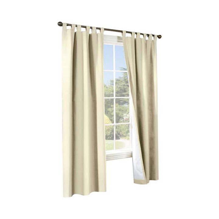 Commonwealth Thermalogic Weather Cotton Fabric Tab Panels Pair - 80x63" - Natural