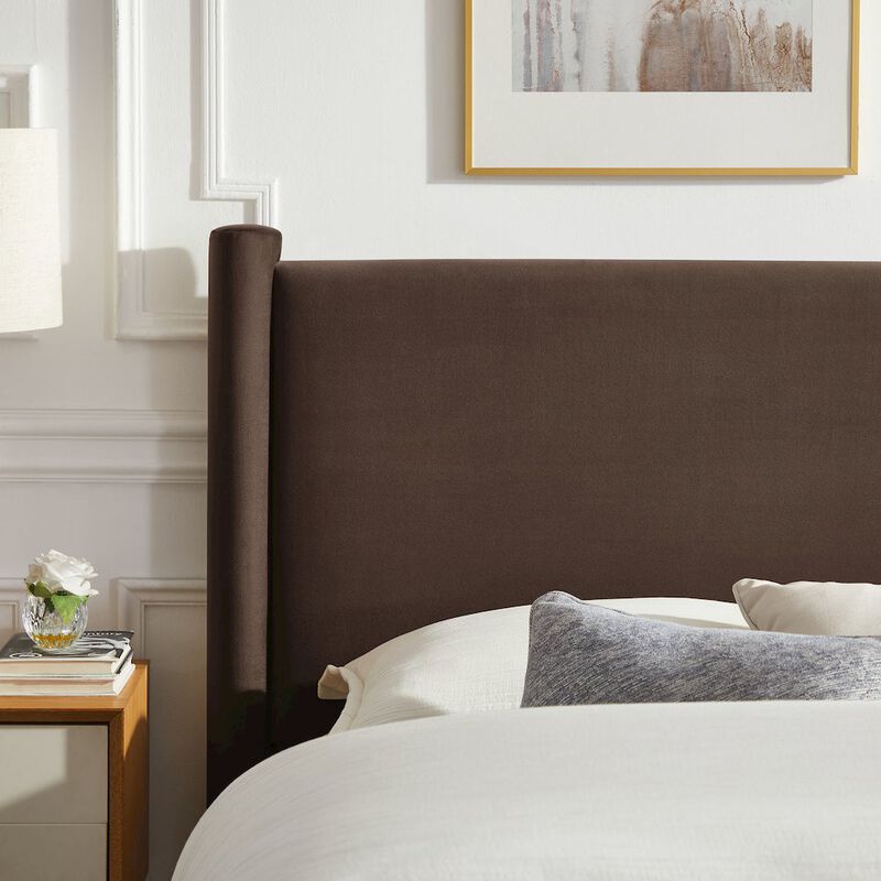Rael Performance Velvet King Platform Bed image number 8
