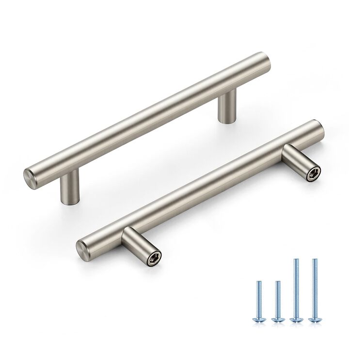 HOME EDIT Brushed Nickel Cabinet Handles 4 Inch Hole Spacing, Stainless Steel Drawer Pulls for Cabinets, Kitchen, Bathroom, Dres