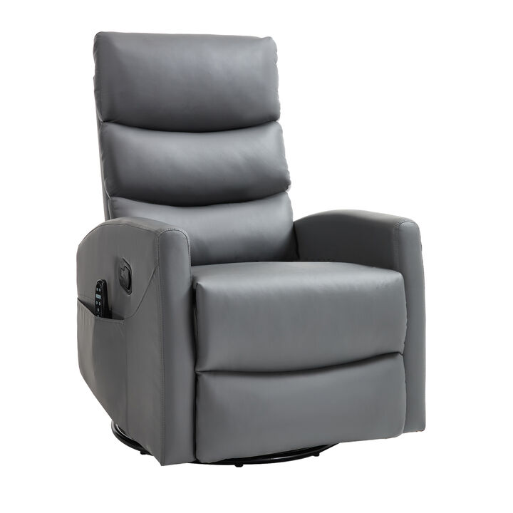 Heat Massage Manual Recliner Chair with Rocker and Swivel