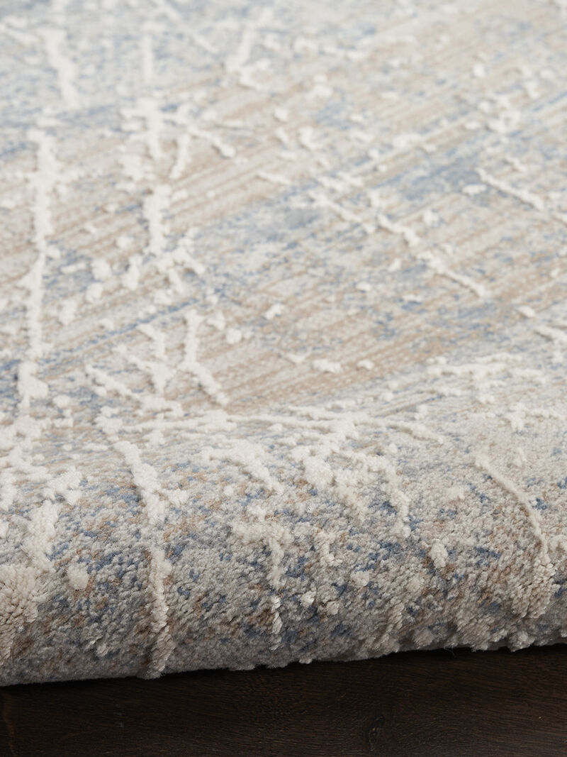 Exhale EXL02 Beige/Blue 5'3" x 7'3" Rug