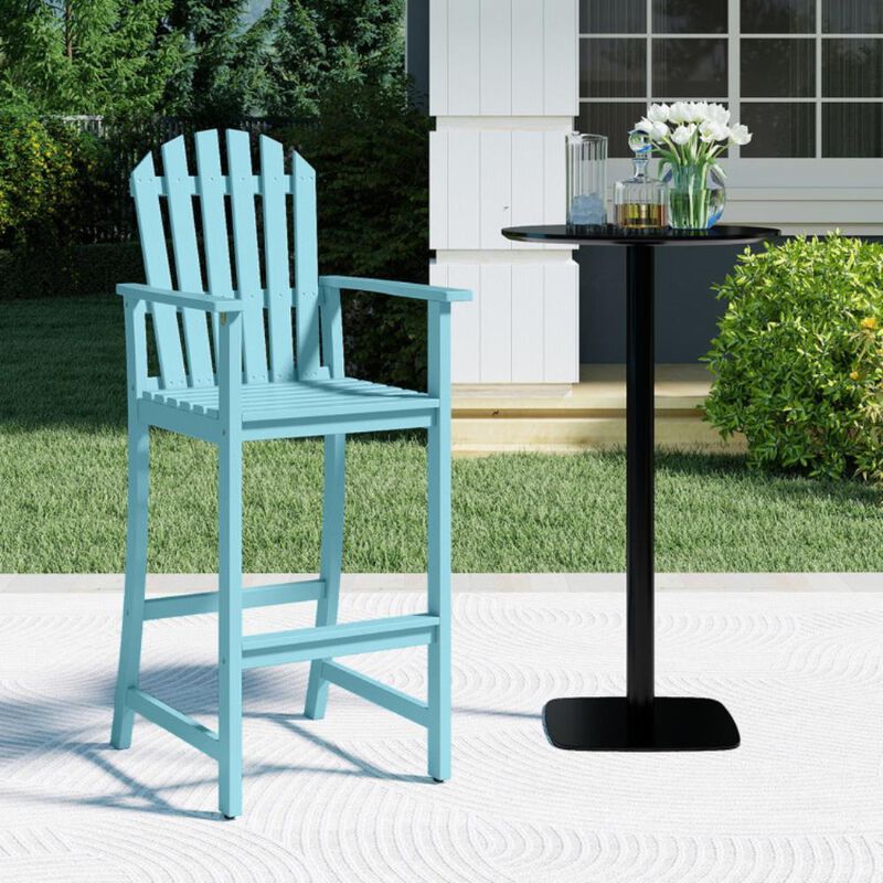 Hivvago Tall Adirondack Chair with Armrests and Footrest for Deck image number 1