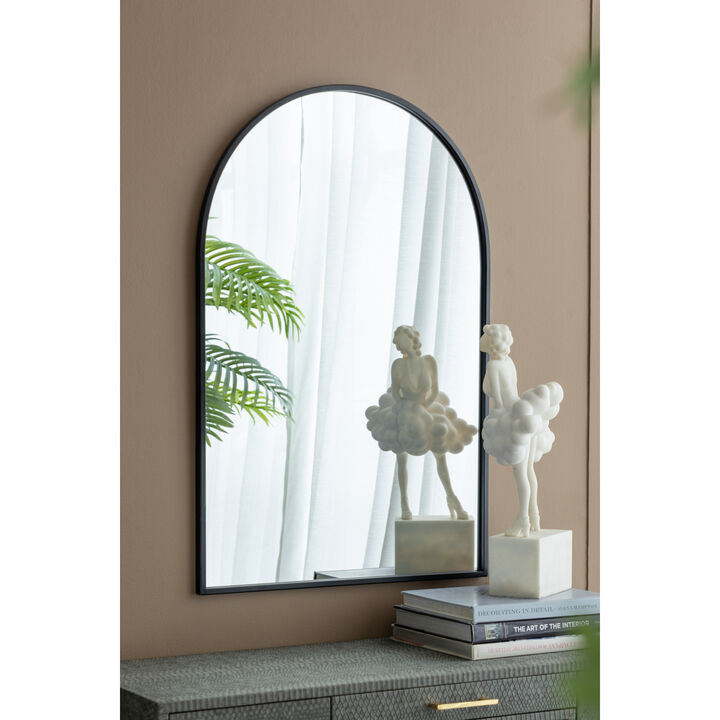 Streamdale 24'' Arched Wall Mirror with Metal Frame