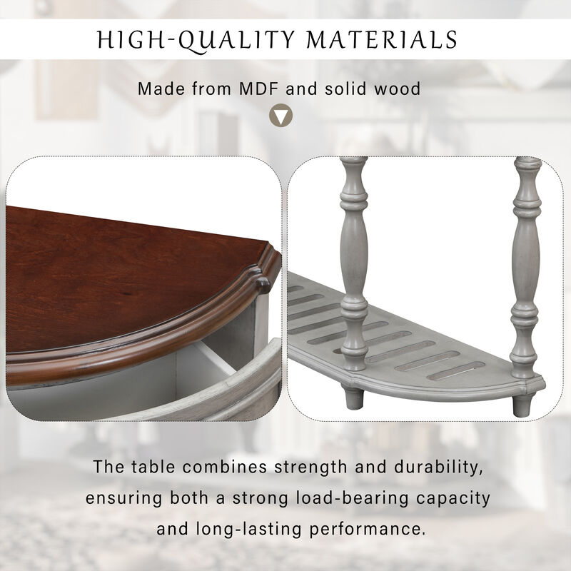Deques Curved Console Table image number 6