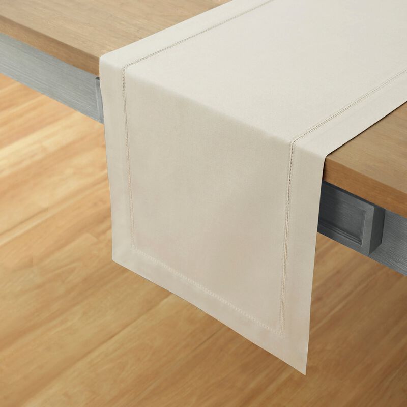 Christmas Cotton Linen Hemstitch Table Runner, Solino Home