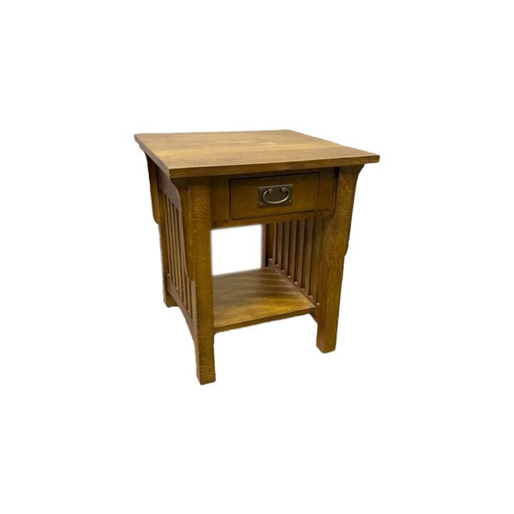 Crafters and Weavers Mission 1 Drawer Crofter End Table