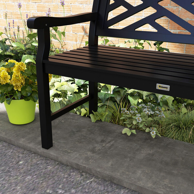 Hivvago 2-Seater Patio Bench with Geometric Pattern image number 6