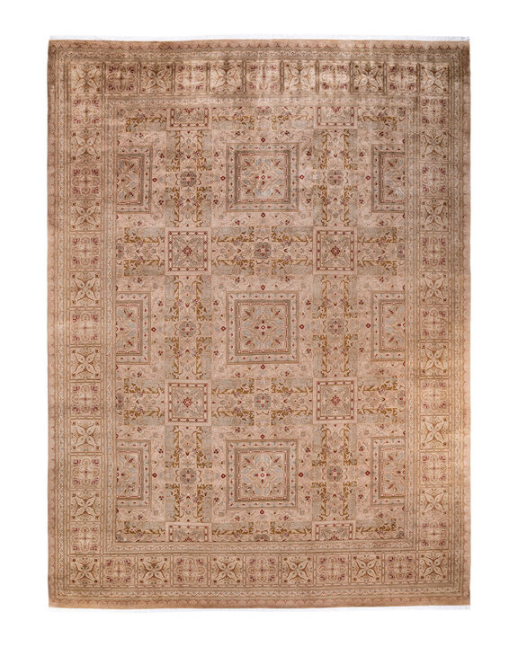 Fine Vibrance, One-of-a-Kind Hand-Knotted Area Rug  - Beige, 10' 1" x 13' 8"