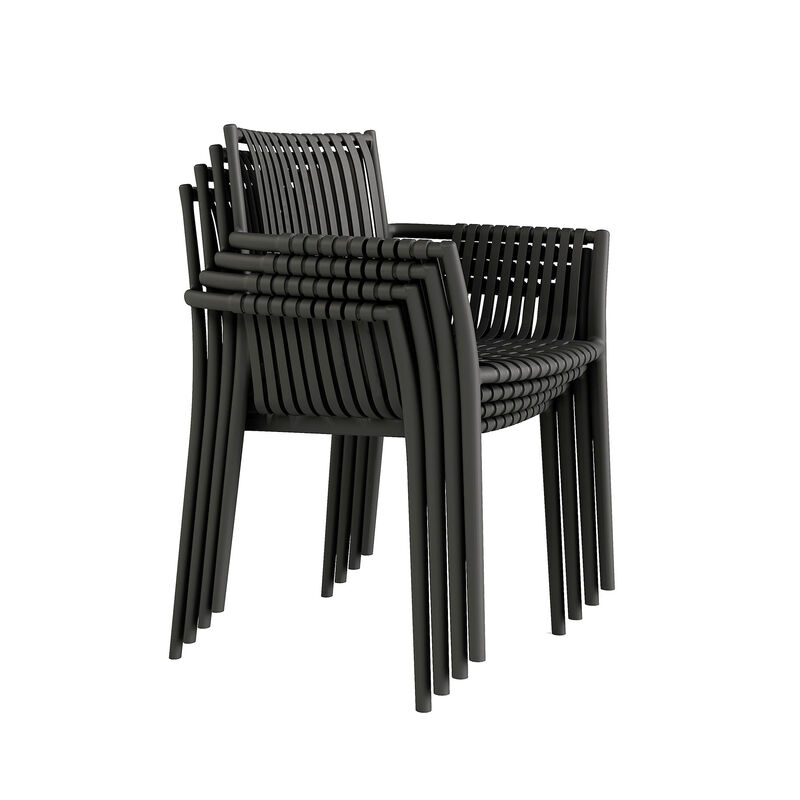 STACKABLE OUTDOOR & INDOOR WEAVE CHAIR (Set of 2)