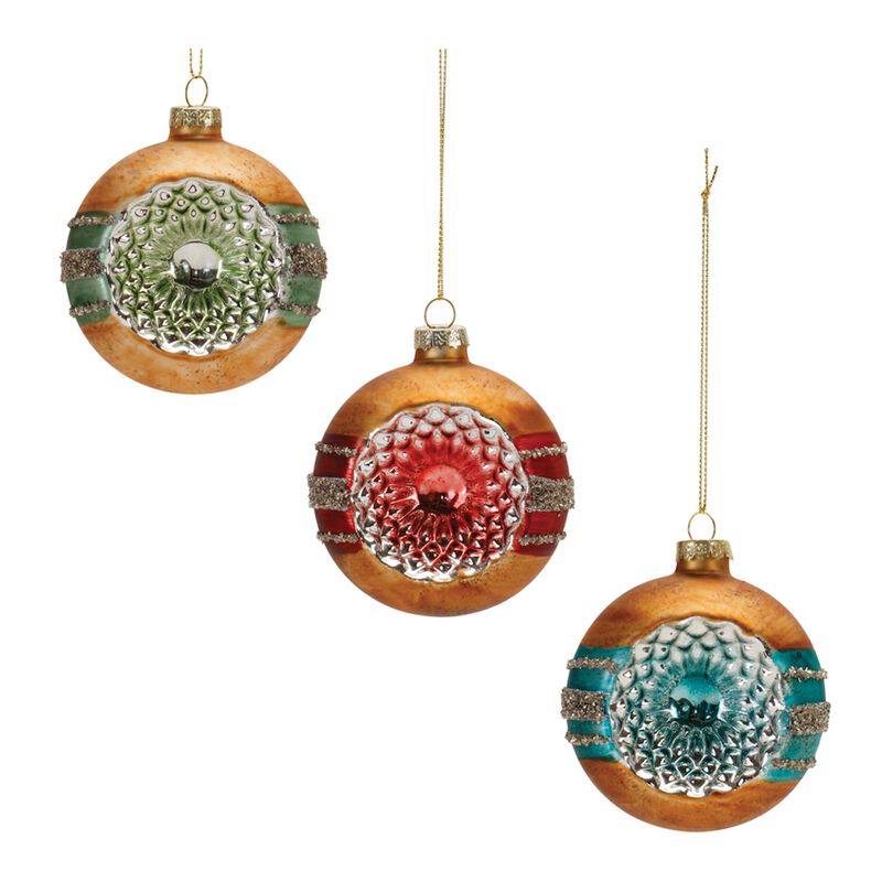 12-Pack Glass Reflector Ornaments &ndash; Shiny Vintage Christmas Ball Ornaments for Tree Decorating, Holiday Party & Seasonal Displays