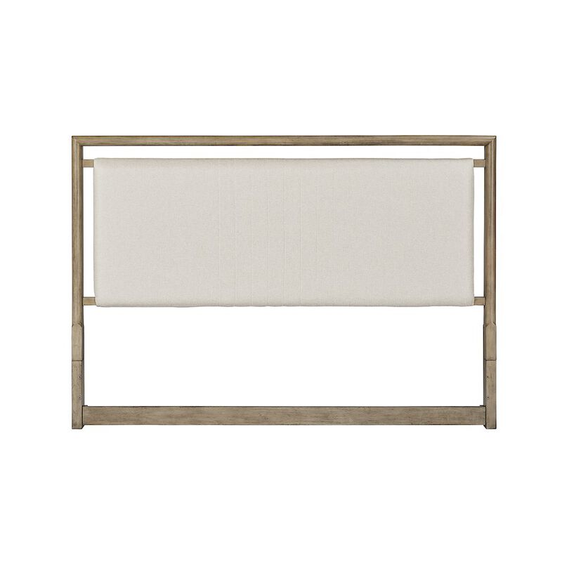 American Woodcrafters Arlington Queen Upholstered Panel Headboard - Nutmeg