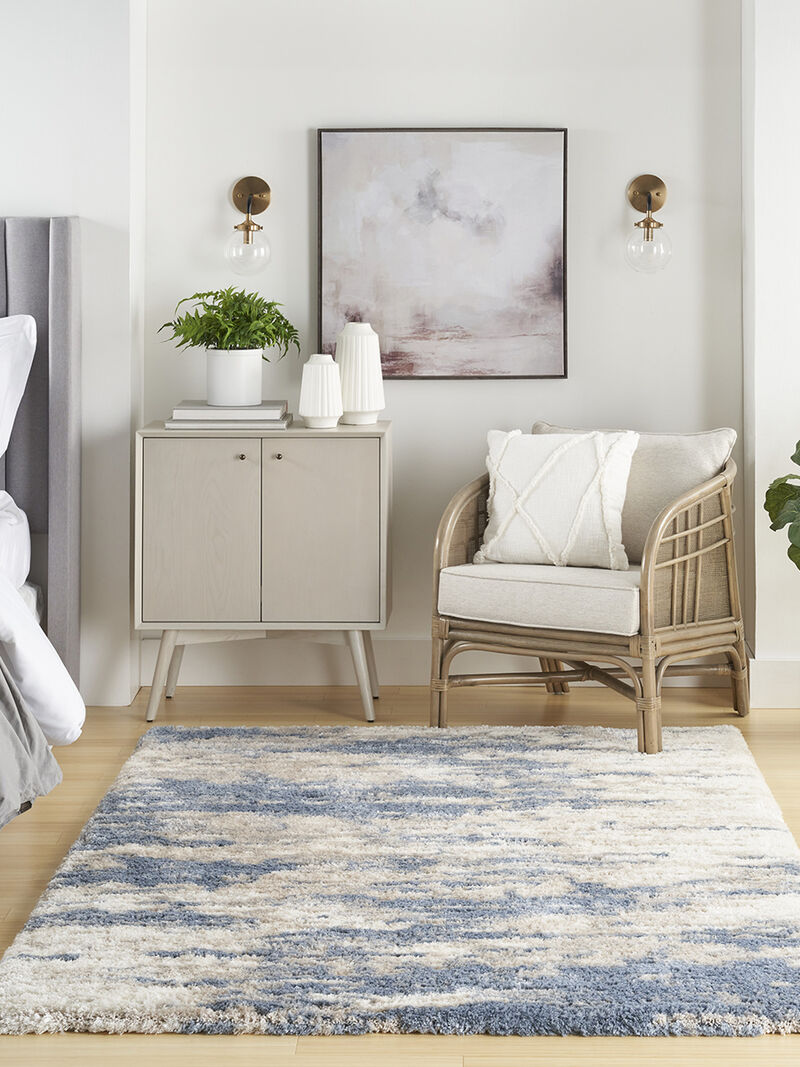 Dreamy Shag DRS10 Light Blue/Gray 4' x 6' Rug