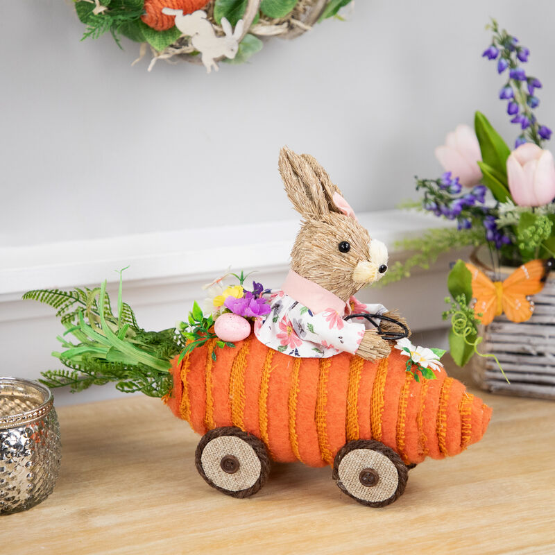 Girl Bunny with Carrot Car Easter Decoration - 13"