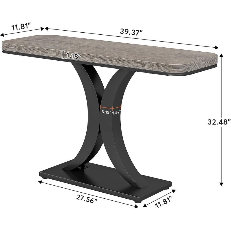 Tribesigns Industrial Wood Console Table image number 4