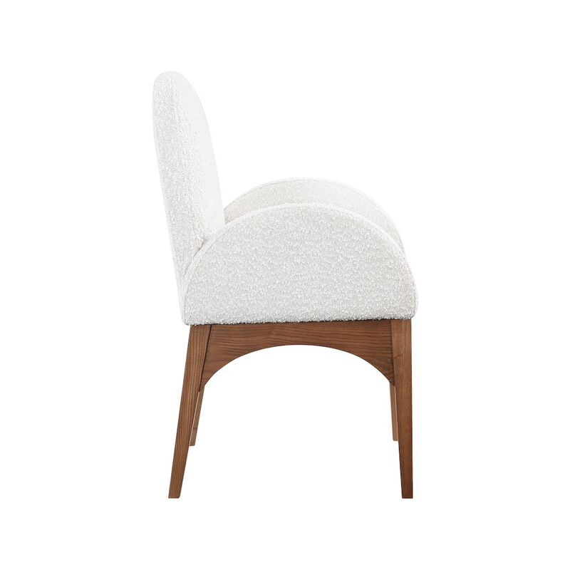 Meridian Furniture Waldorf Cream Boucle Fabric Dining Chair