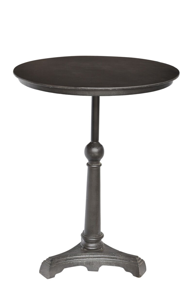 HomeRoots 30" Brown Iron Round Pedestal End Table image number 3