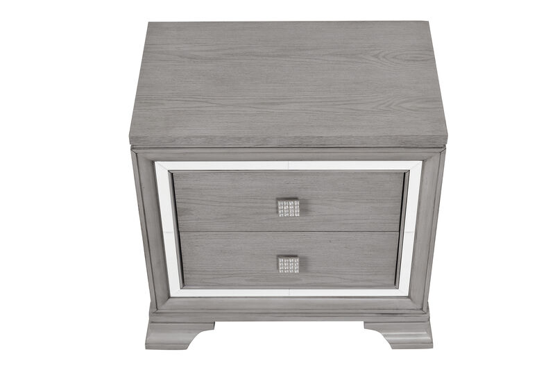 Padua Washed Gray 2-Drawer 27 in. W Nightstand