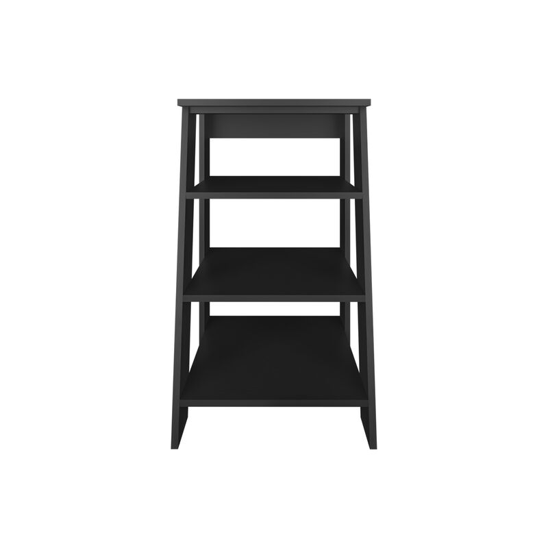 Colyn Linen Cabinet 29.7"H, Four Shelves, Vertical, Black