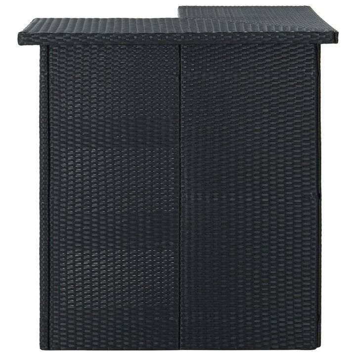 Bar Table Black PE rattan, steel medium Bar Table Modern