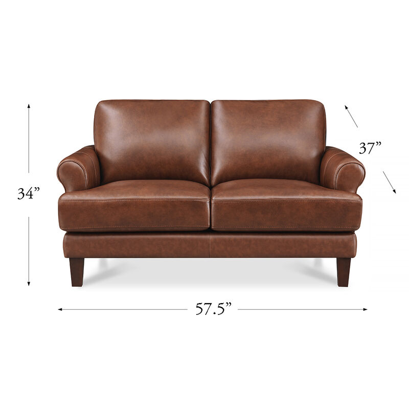 Dawn Top Grain Leather Loveseat