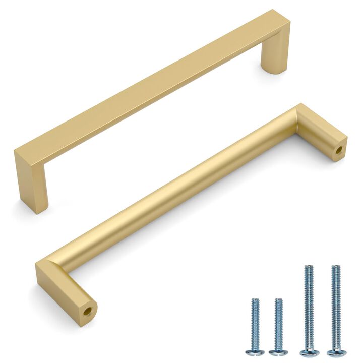 KNOKLOCK 10 Pack 5 Inch(128mm) Kitchen Cabinet Handles Gold Cabinet Pulls Kitchen Cabinet Hardware Drawer Pulls for Cupboard War