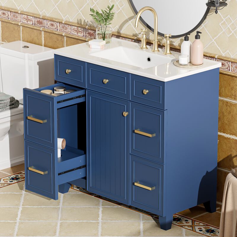 Merax Bathroom Vanity with Ceramic Sink