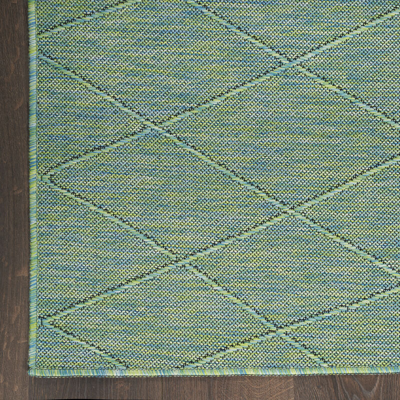 Washable Solutions WSL01 Blue/Green 3' x 5' Rug