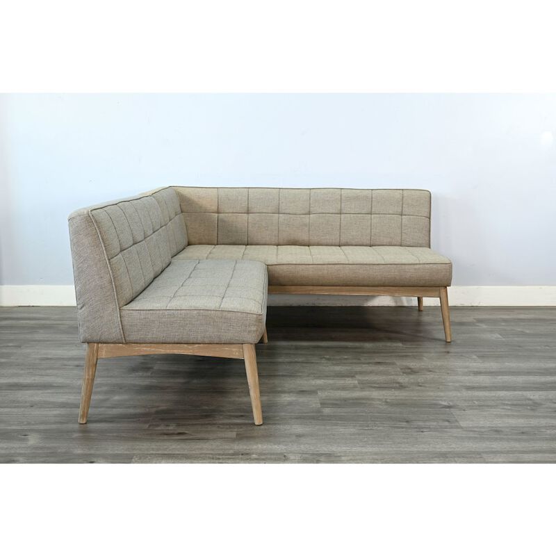 Sunny Designs Mia Mid-Century Modern Tufted Upholstered Corner Dining Bench image number 3
