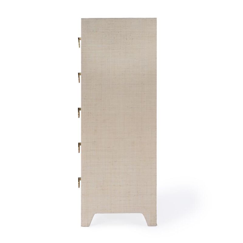 Butler Specialty Bar Harbor 5 Drawer Raffia Dresser, Natural