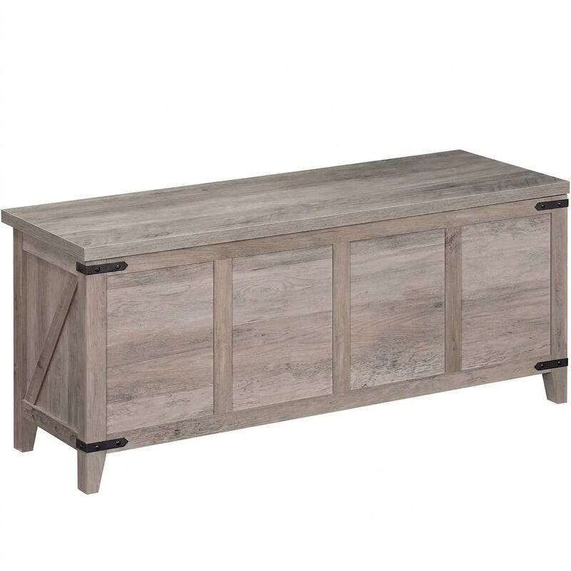 Wooden Storage Chest with Lift Top for Living Room and Bedroom-Greige image number 0