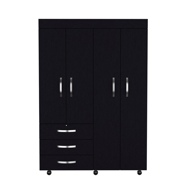 Mobile Armoire Velvet, Bedroom, Black