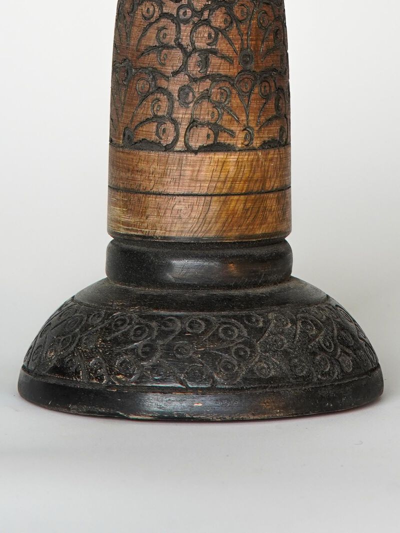 Traditional Black Wash Eco-friendly Handmade Mango Wood Set Of Three 6",9" & 12" Pillar Candle Holder