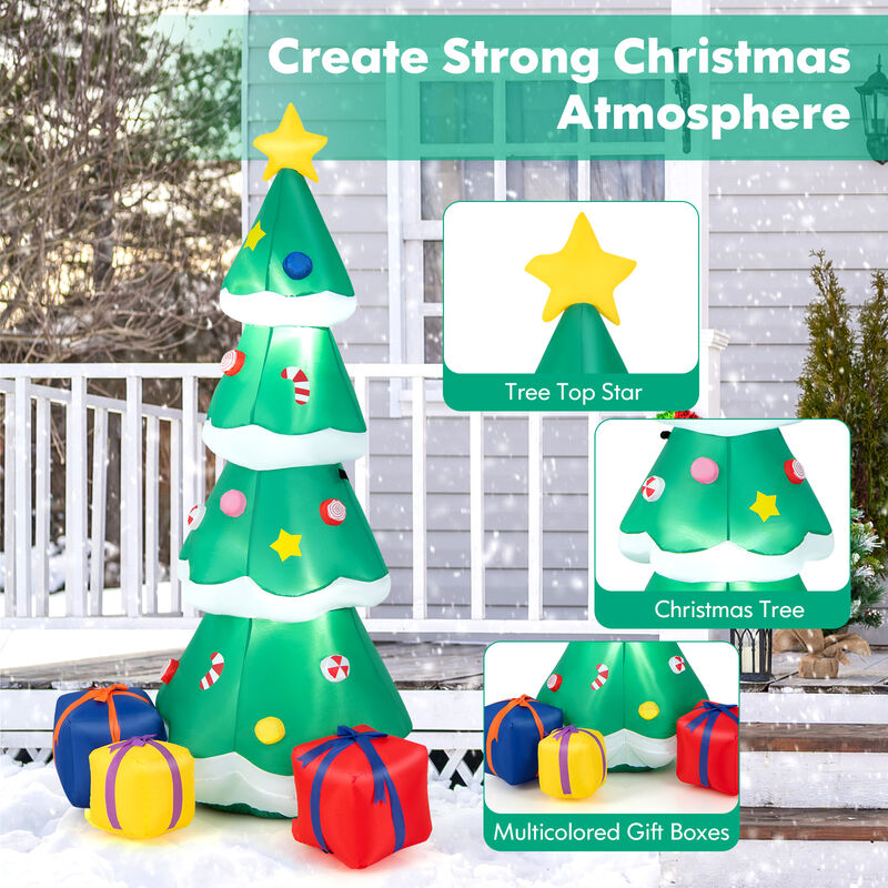 6 Feet Tall Blow up Christmas Tree with 3 Gift Boxes image number 6