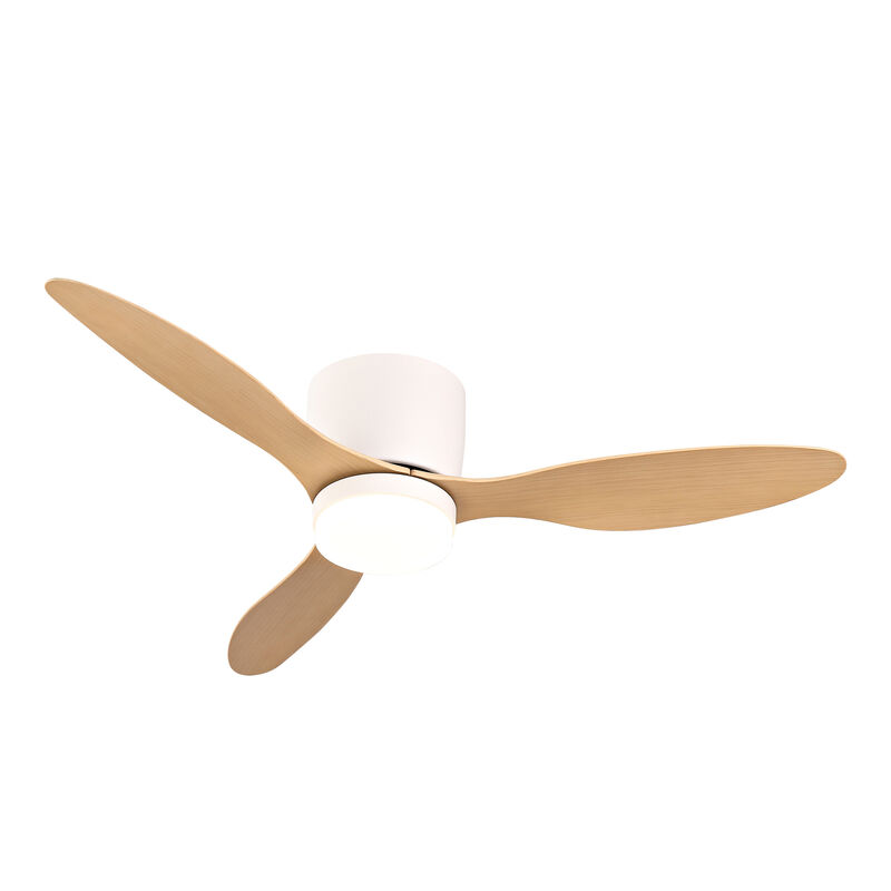 ELEMENT ACE 42-Inch Ultra-Slim Flush-Mount Ceiling Fan with Light, 6-Speed Adjustable Reversible Quiet DC Motor, Remote Control for Indoor and Outdoor Use in Bedrooms, Patios, Living Areas image number 4