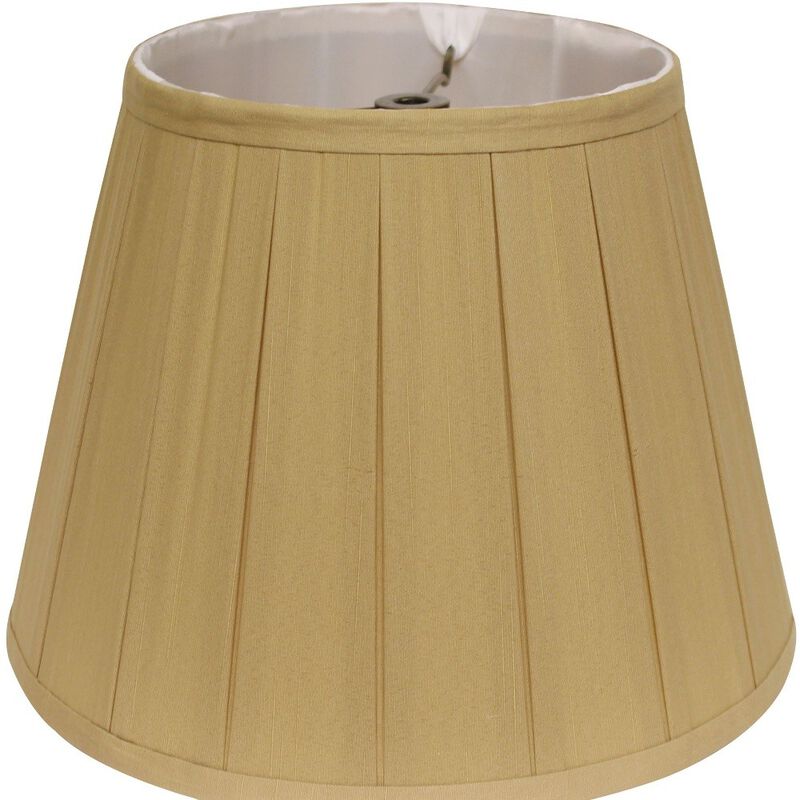 Hivvago 11" Primrose Slanted Crimped Box Shantung Lampshade
