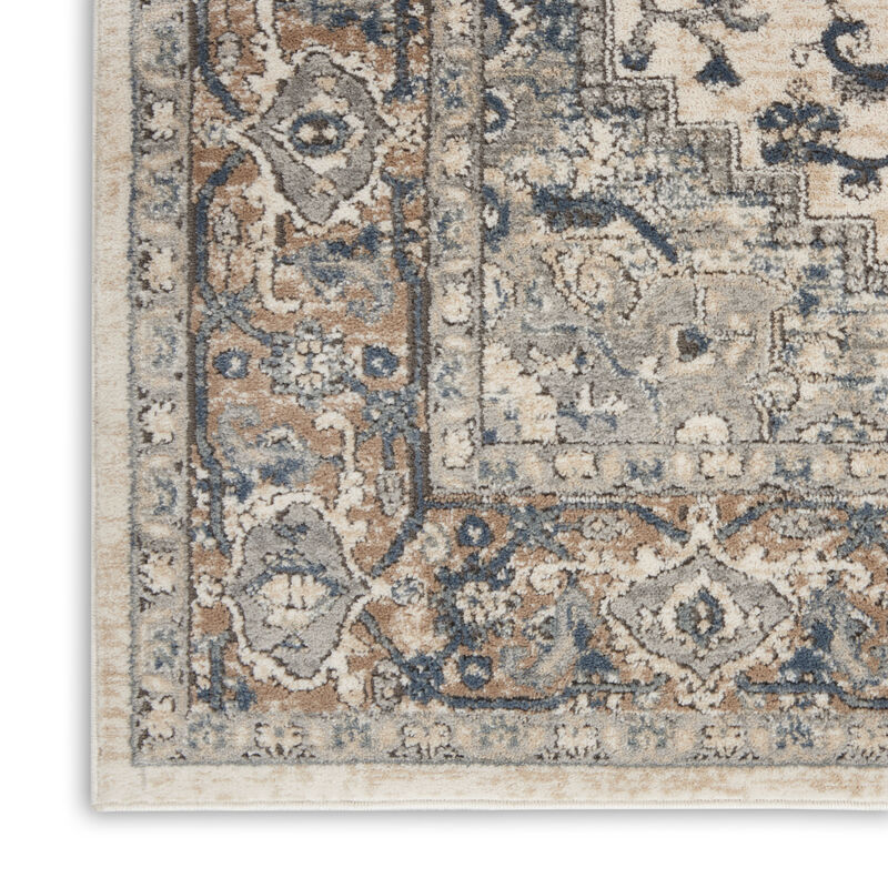 Quarry QUA05 Ivory/Gray 6' x 9' Oval Rug image number 5