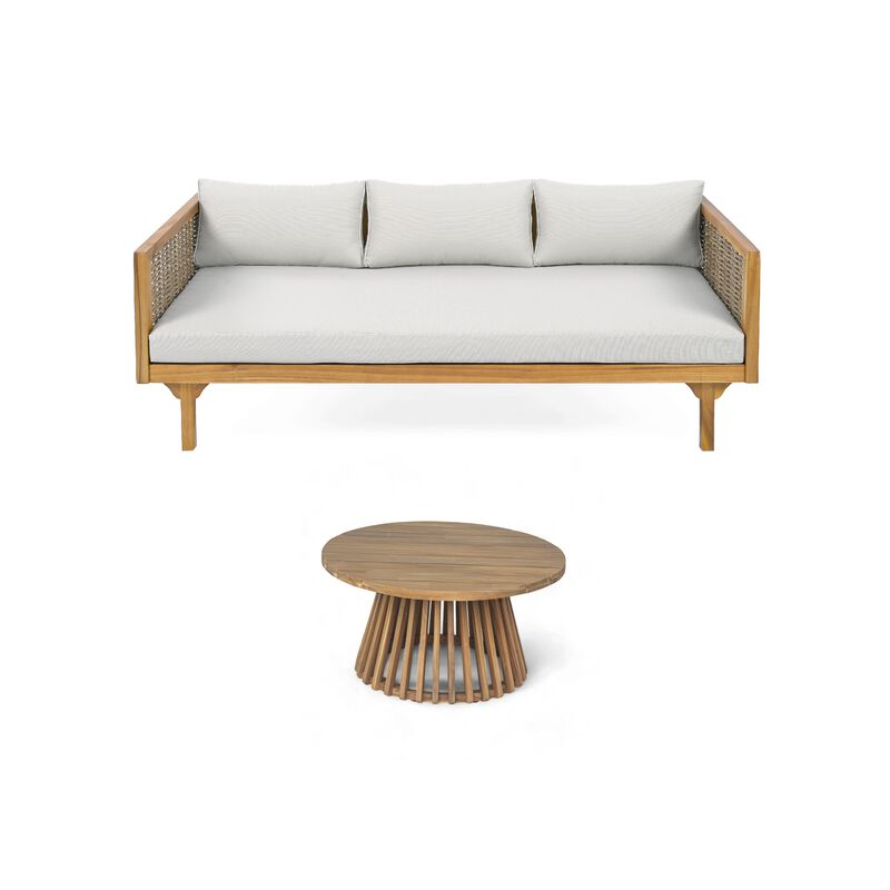 Merax 3-seater Daybed and Coffee Table Outdoor Seating Set