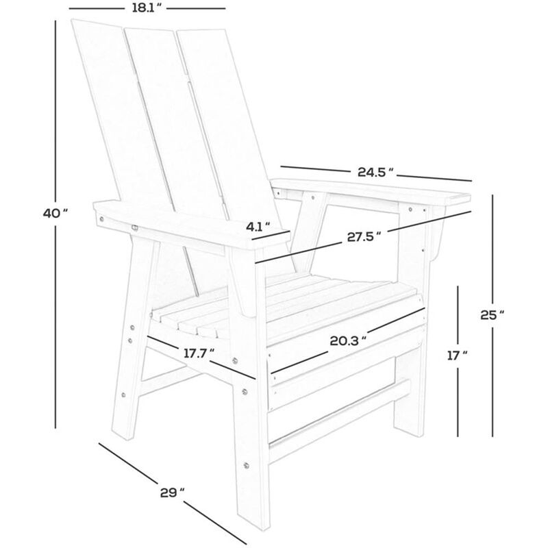 Costaelm Outdoor Adirondack Chair, HDPE Patio Balcony Chairs, Portside Seashell Nautical Curveback Adirondack Chair and Fire Pit